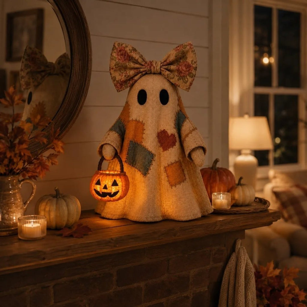 🏆Limited Time Sale 49% OFF🍂👻 Lighted Vintage Patchwork Ghost