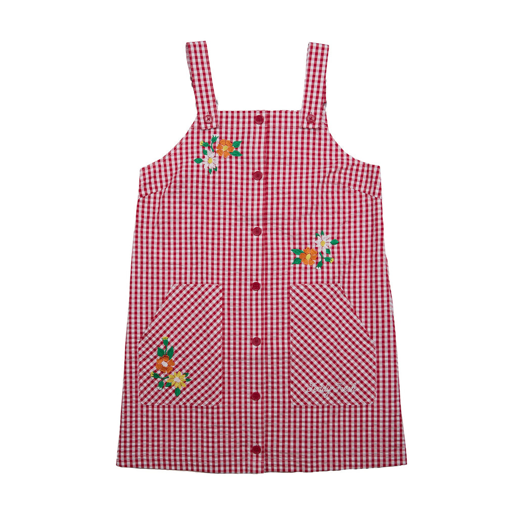 Little Miss Gingham Overall Dress