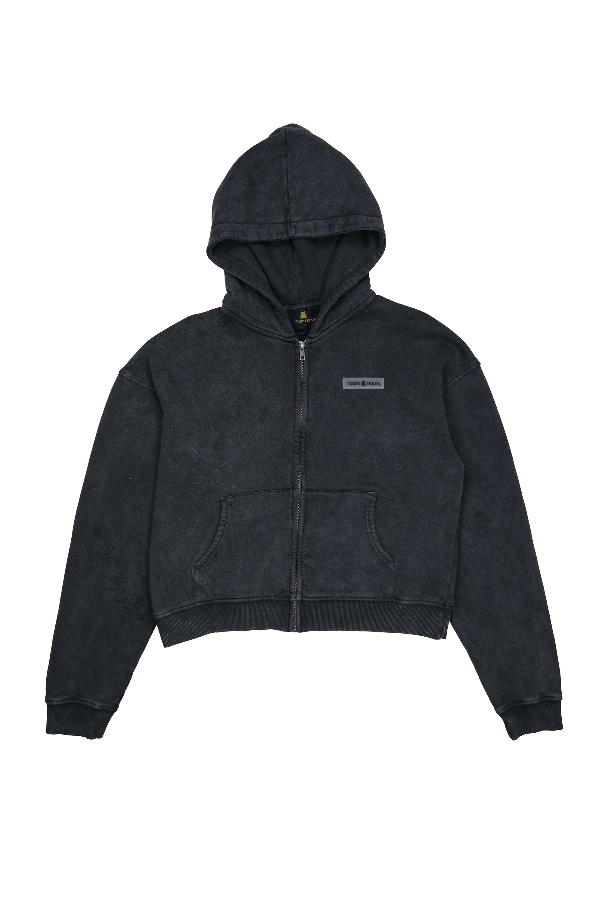 Women's Classic Washed Crop Zip Hoodie