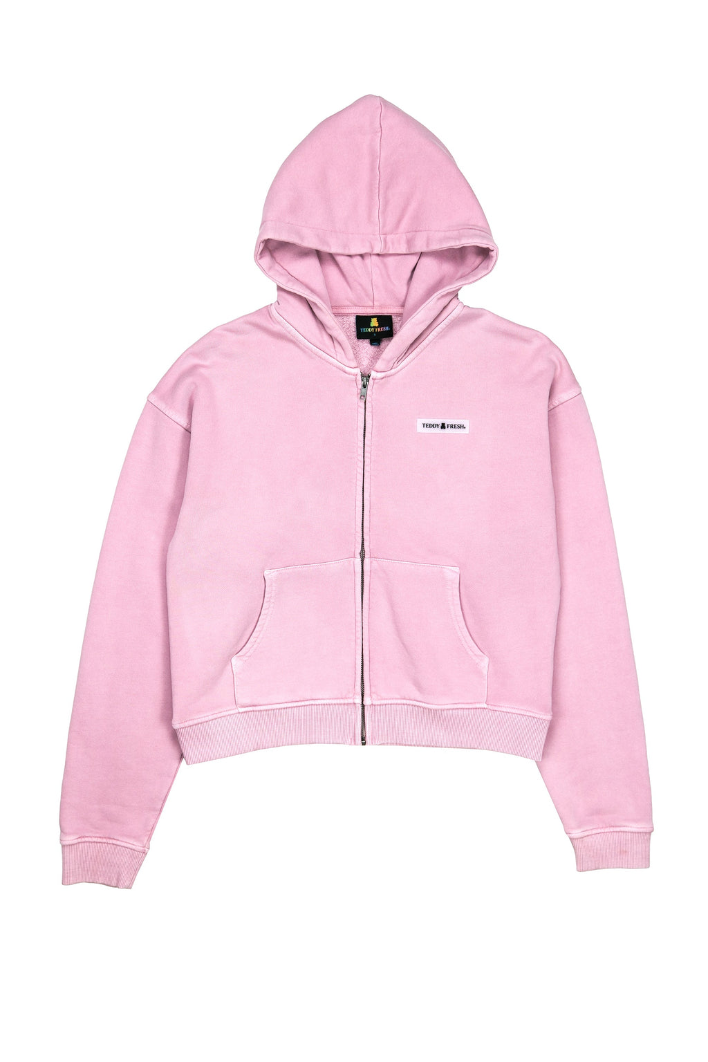 Women's Classic Washed Crop Zip Hoodie