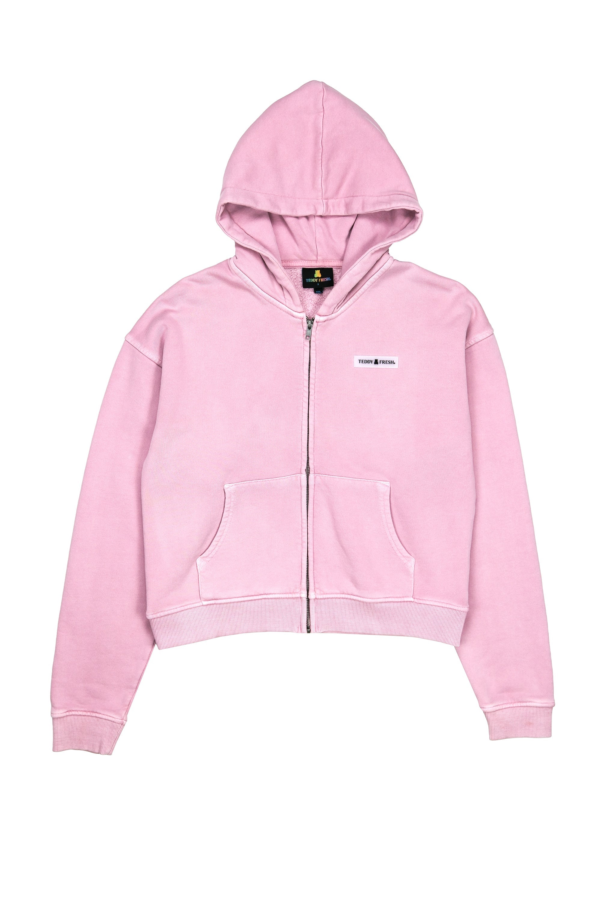 Women's Classic Washed Crop Zip Hoodie
