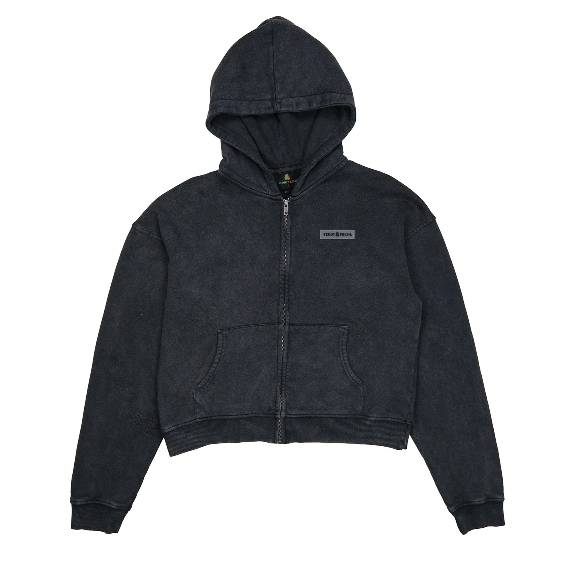 Women's Classic Washed Crop Zip Hoodie