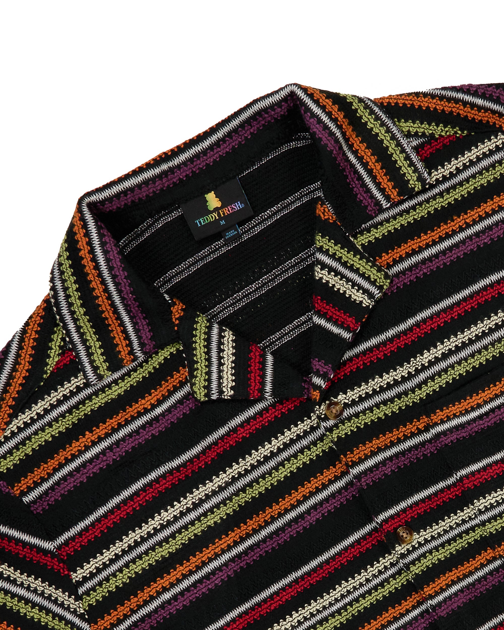 Knit Stripe Camp Shirt
