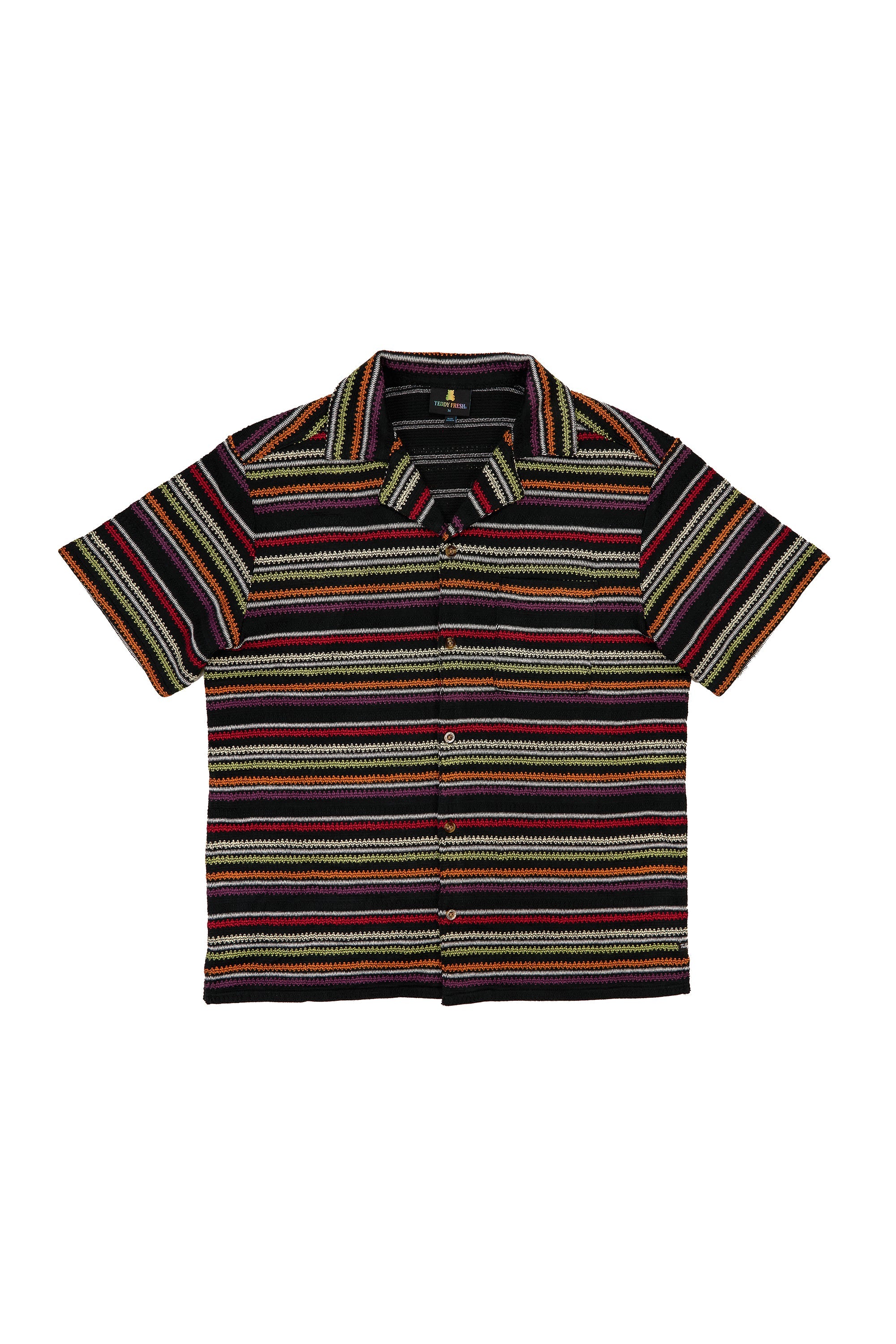 Knit Stripe Camp Shirt