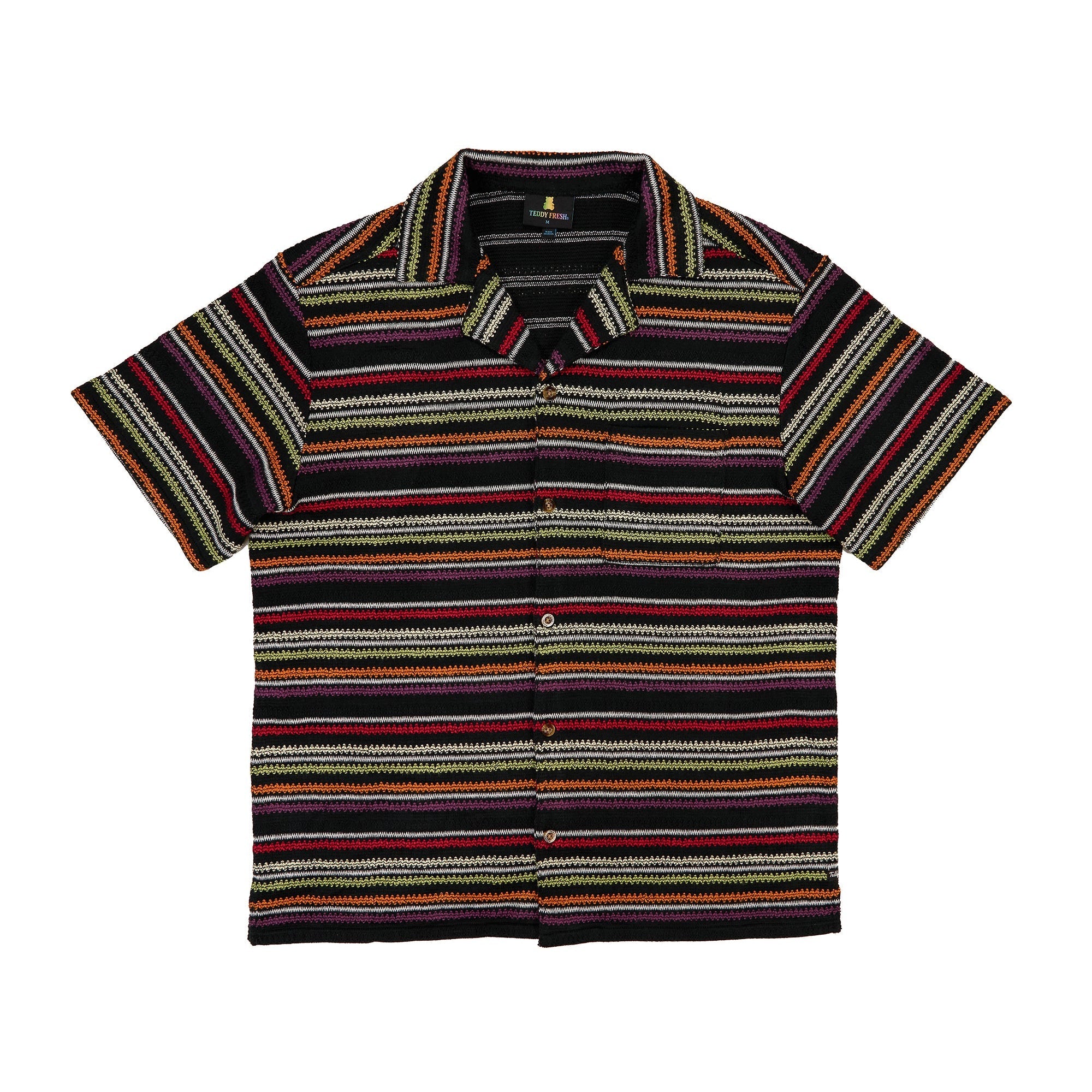Knit Stripe Camp Shirt