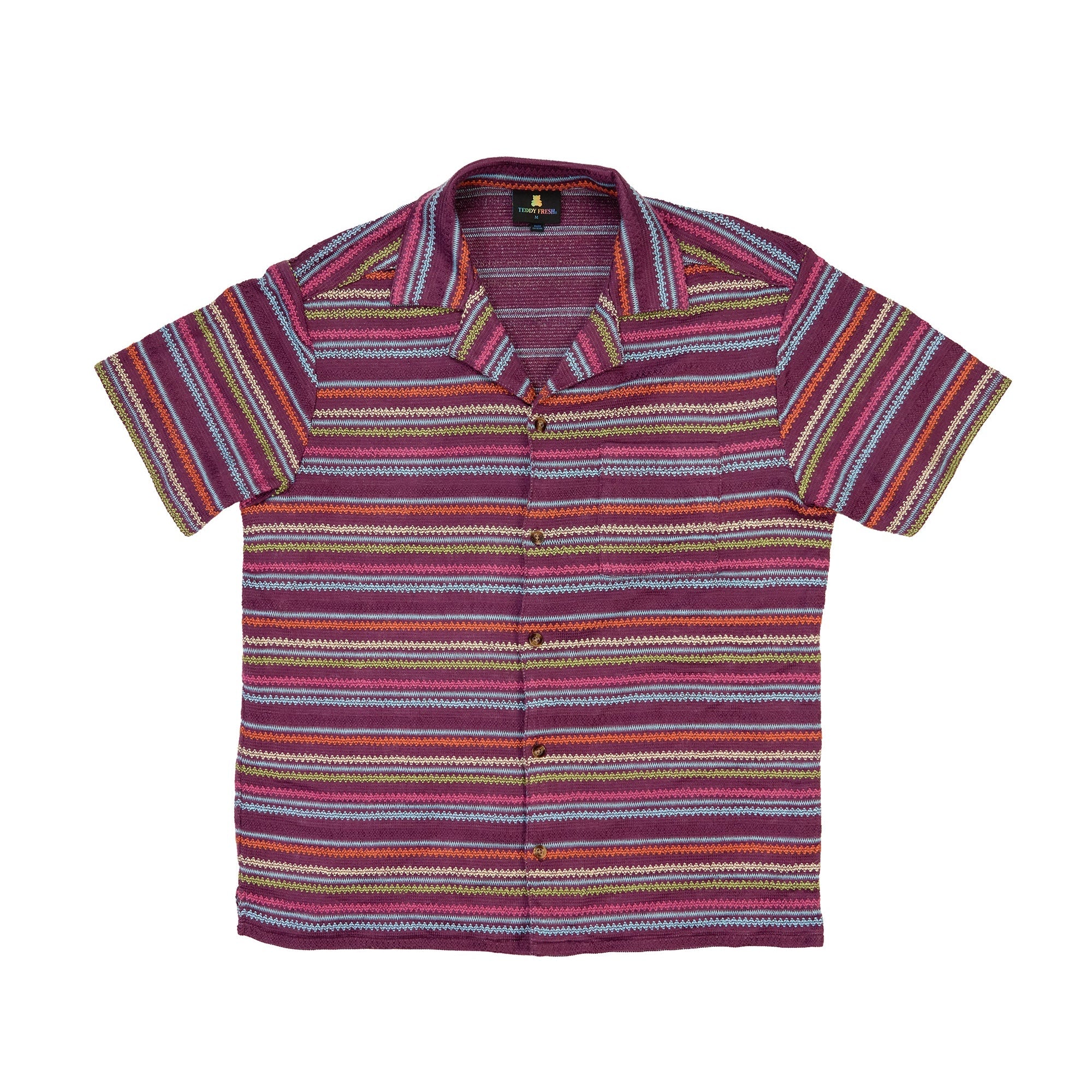 Knit Stripe Camp Shirt