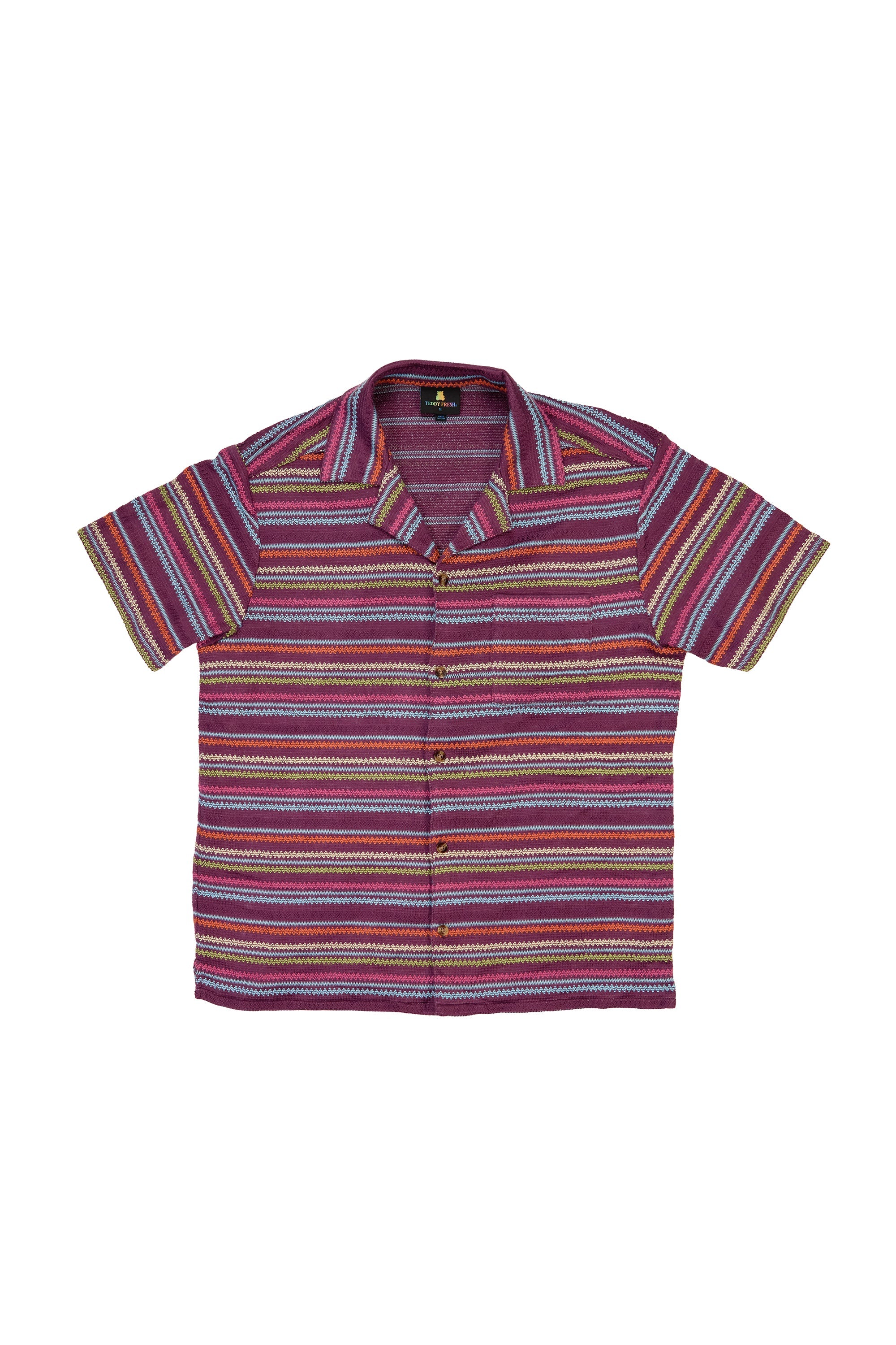 Knit Stripe Camp Shirt