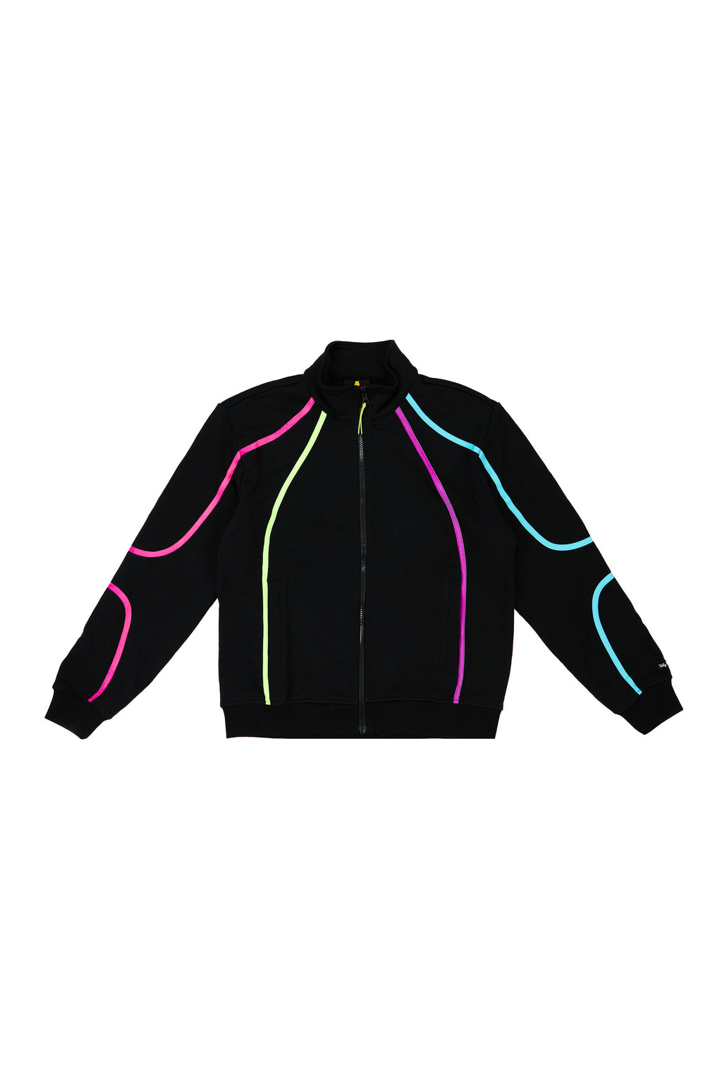 Retro Neon Piping Zip Sweatshirt