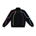 Retro Neon Piping Zip Sweatshirt